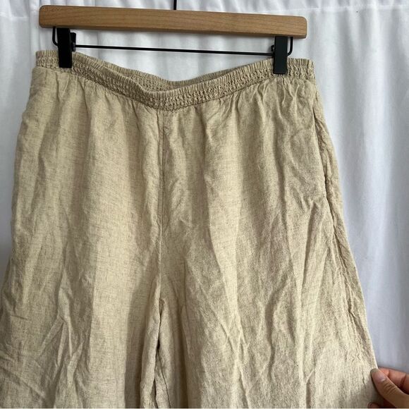 Anthropologie Pants - ANTHROPOLOGIE Wide Leg Linen Blend Pants size Small Oversized 15” waist